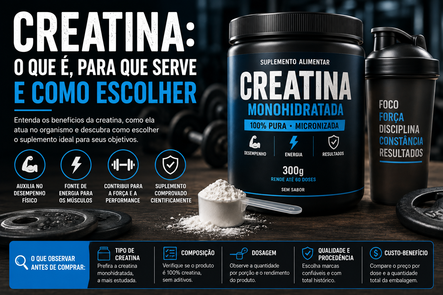 Creatina: O Que É e Como Escolher