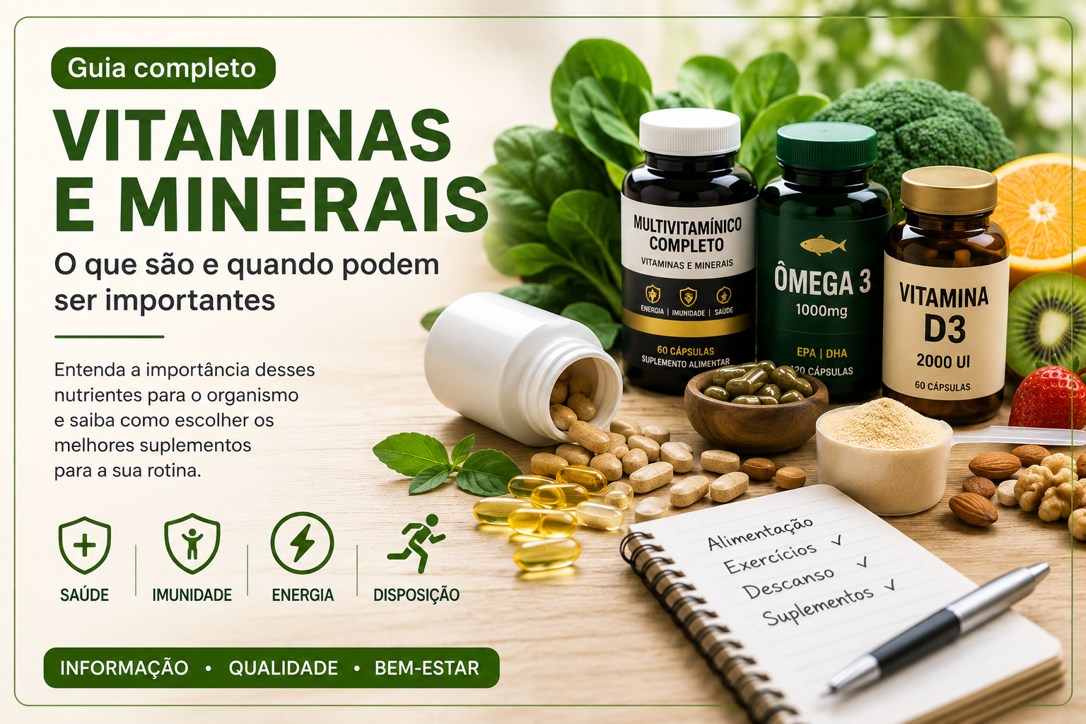 Vitaminas e Minerais: O Que São e Quando Podem Ser Importantes